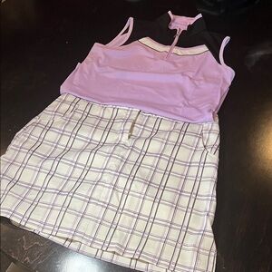 Izod Golf Lavender Sleeveless Shirt and Skirt Outfit